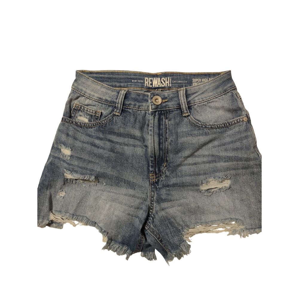 Rewash Super High Rise Vintage Reunion Denim Shorts 25 Casual‎ Summer Normcore
